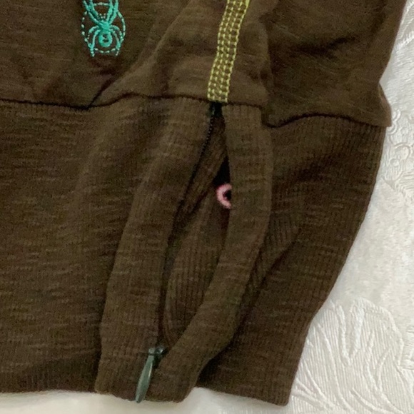 Spyder SLUB ATHLETIC TOP - Brown/Aqua - Picture 4 of 12